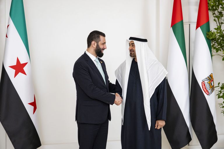 الشيخ محمد بن زايد آل نهيان مع الرئيس السوري