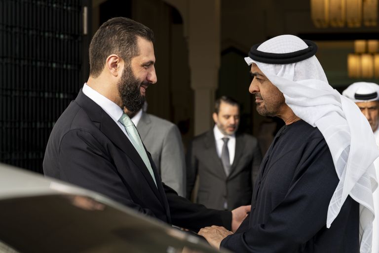 الشيخ محمد بن زايد آل نهيان مع الرئيس السوري