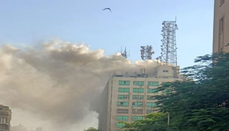 حريق سنترال رمسيس في مصر
