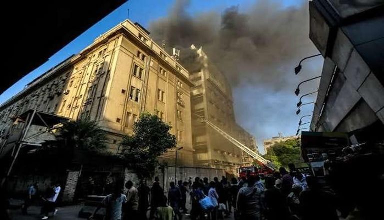 حريق سنترال رمسيس