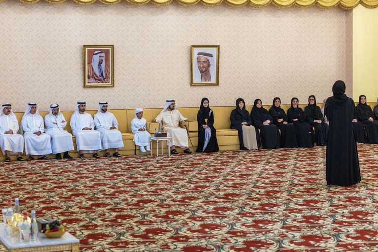 الشيخ محمد بن راشد آل مكتوم في مجلس المضيف بدار الاتحاد بدبي