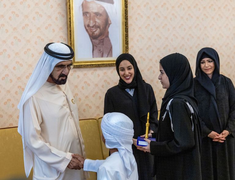 الشيخ محمد بن راشد آل مكتوم في مجلس المضيف بدار الاتحاد بدبي