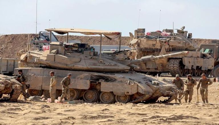 آليات للجيش الإسرائيلي في غزة