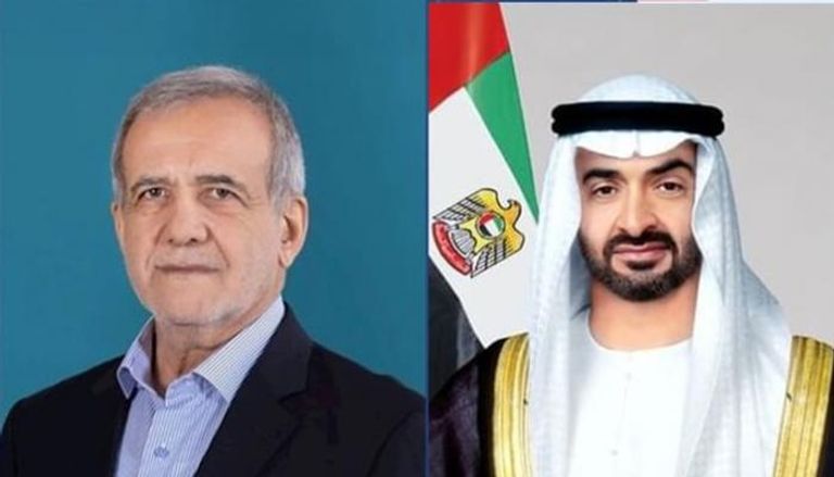 الشيخ محمد بن زايد آل نهيان ومسعود بزشكيان