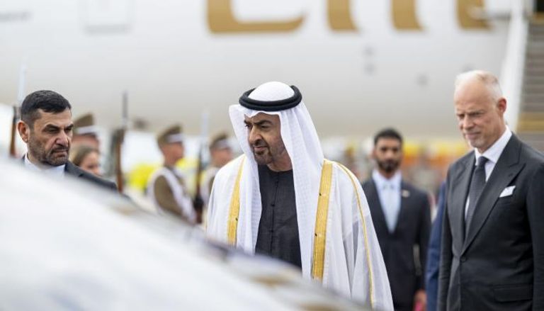 وصول الشيخ محمد بن زايد آل نهيان إلى العاصمة بودابست