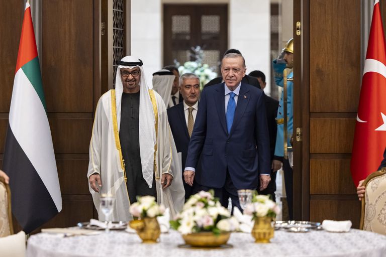  الشيخ محمد بن زايد آل نهيان والرئيس التركي رجب طيب أردوغان - وام