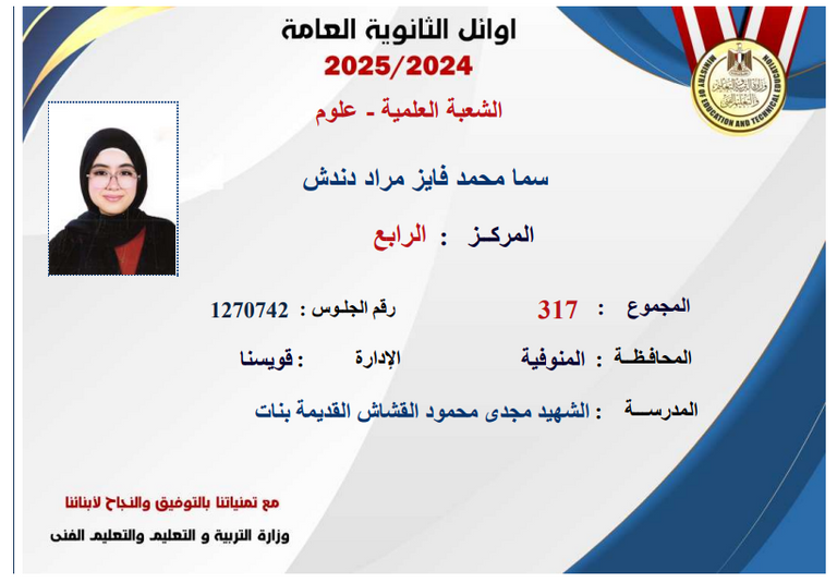 إعلان أسماء أوائل الثانوية العامة 2025