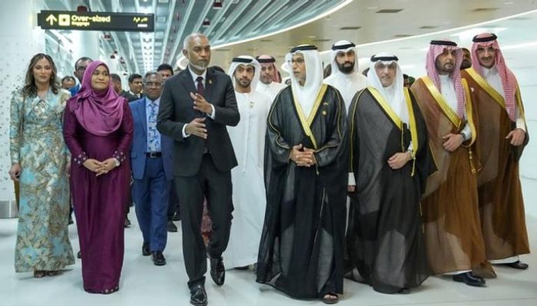 جانب من فعالية افتتاح مطار فيلانا الدولي بالمالديف