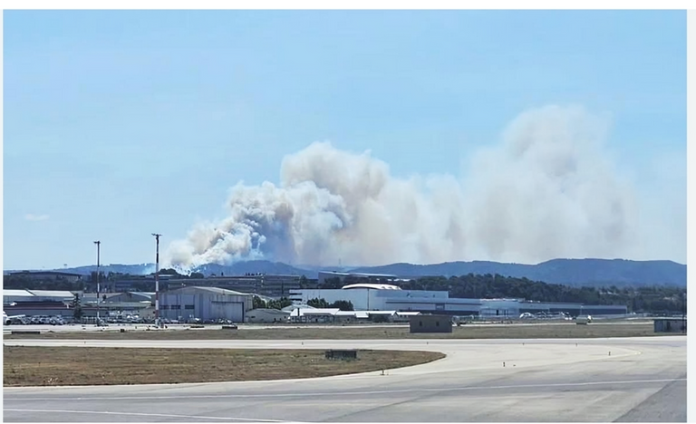 حريق قرب مطار مرسيليا