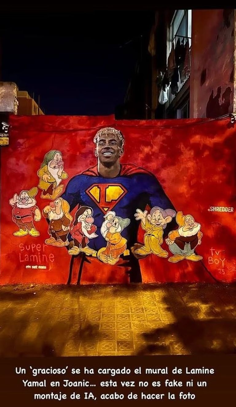 جدارية لامين يامال المشوهة لامين يامال