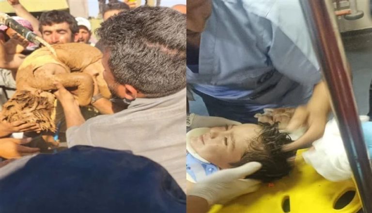 نجاة طفل سوري علي صالح عبدي نجاة طفل سوري علي صالح عبدي