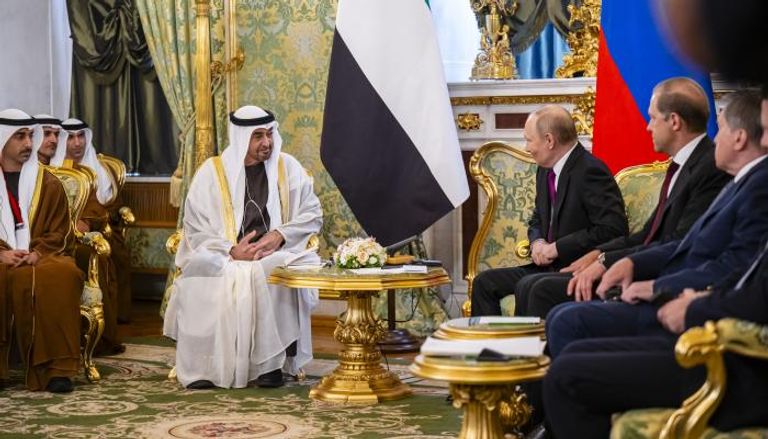 الشيخ محمد بن زايد آل نهيان والرئيس الروسي