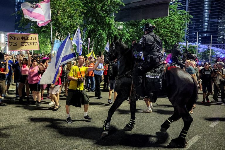 مظاهرة في تل أبيب للمطالبة بوقف حرب غزة