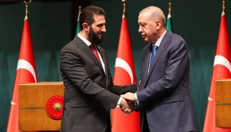 أردوغان والشرع في لقاء سابق