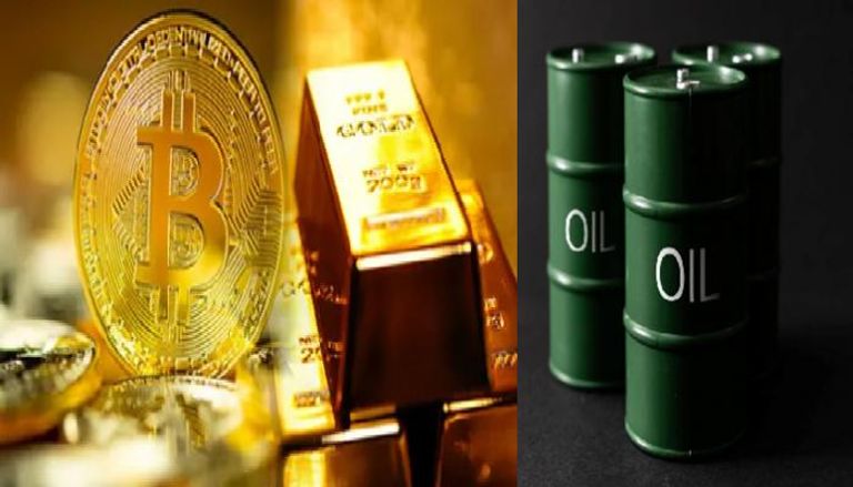البيتكوين والنفط والذهب