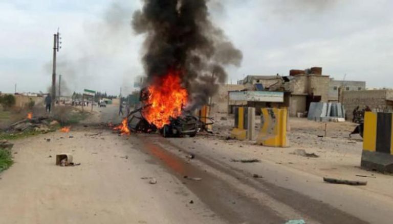 انفجار سابق في شمال سوريا