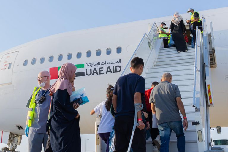 أطفال مرضى من غزة في طريقهم إلى دولة الإمارات