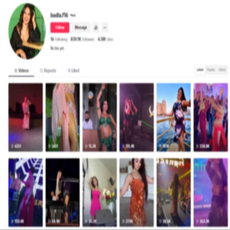 الراقصة المضبوطة