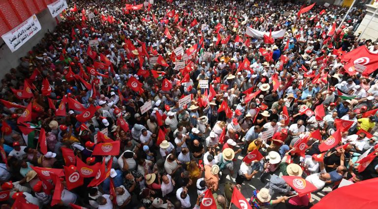 صورة من مسيرة الاتحاد العام التونسي للشغل