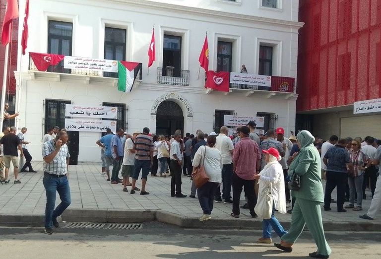 صورة من مسيرة الاتحاد العام التونسي للشغل