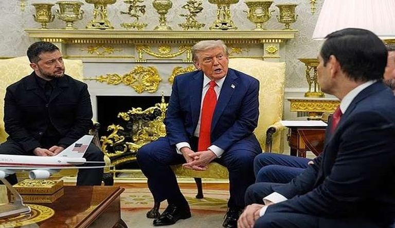 ترامب في اجتماعه مع قادة أوروبا