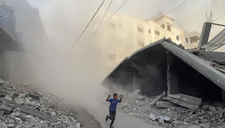 آثار القصف الإسرائيلي على غزة