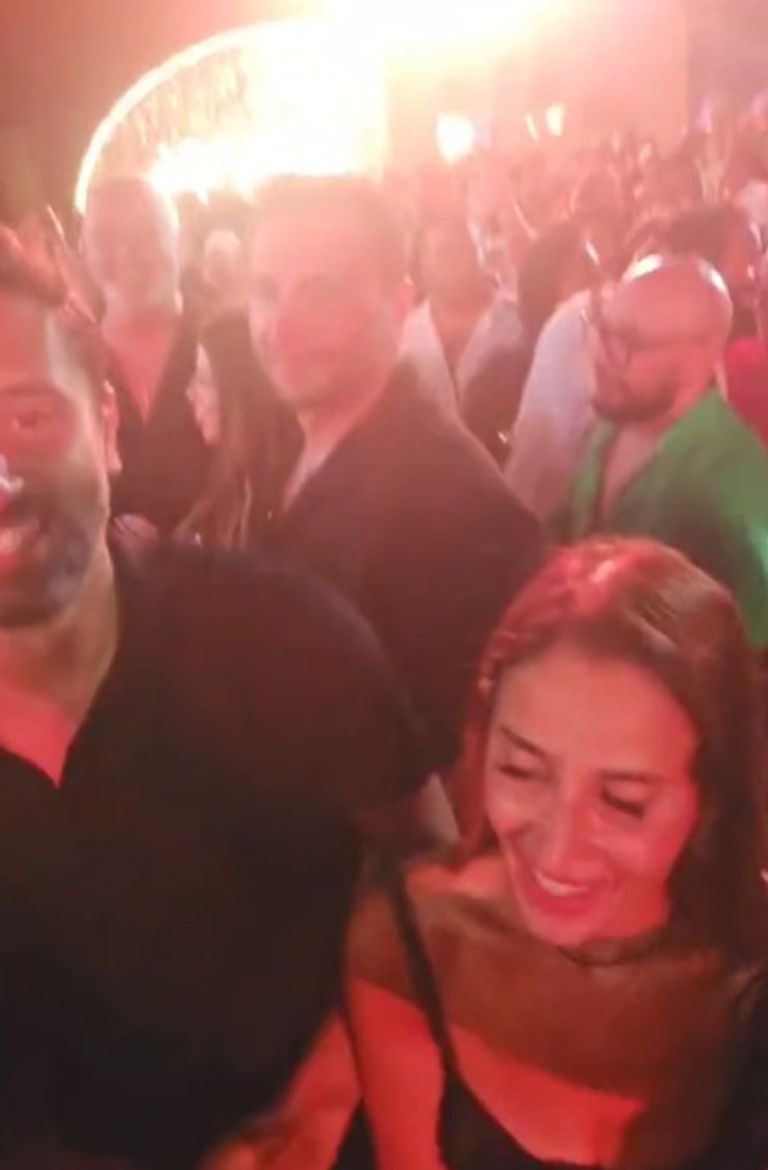 كريم محمود عبدالعزيز وزوجته آن رفاعي