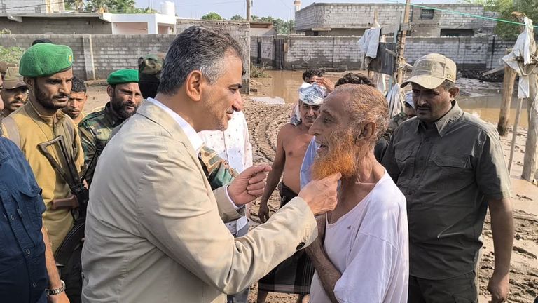 آثار السيول في مديرية البريقة