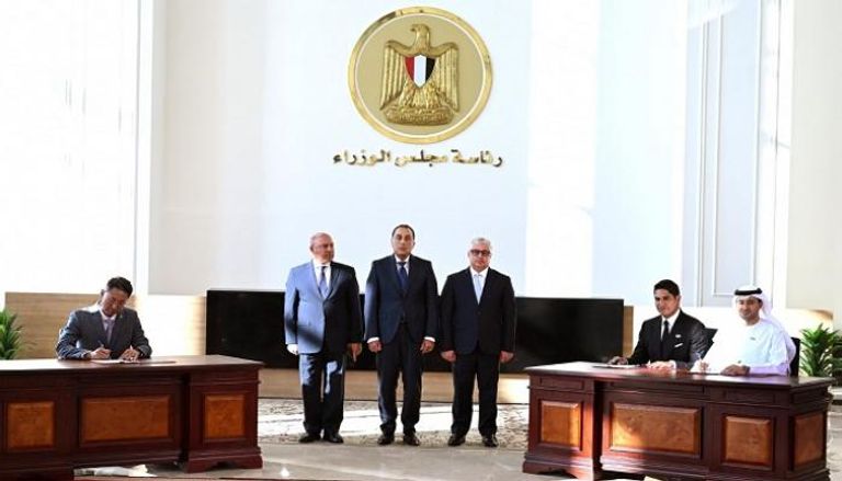 جانب من توقيع الاتفاقية - مجلس الوزراء المصري