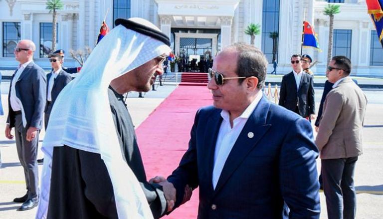 الشيخ محمد بن زايد آل نهيان والرئيس المصري