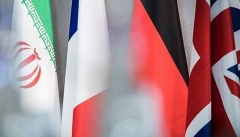 علم فرنسا وإيران وألمانيا وبريطانيا - أرشيفية