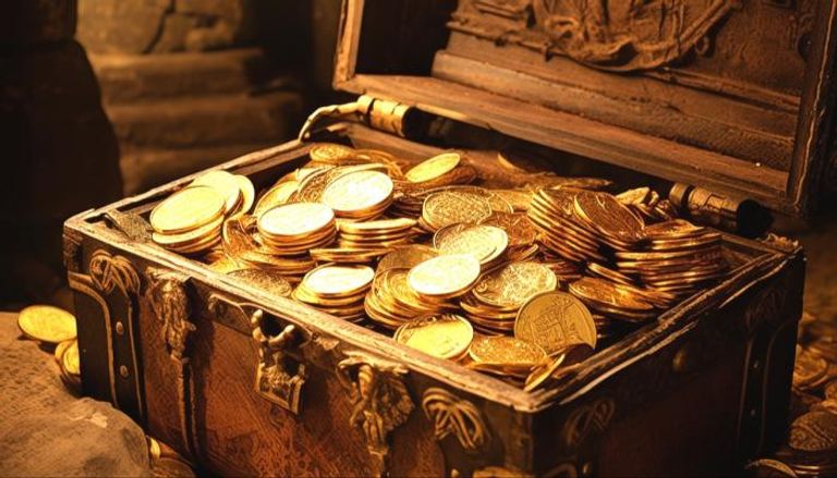 كنز مذهل مكون من مئات القطع الذهبية