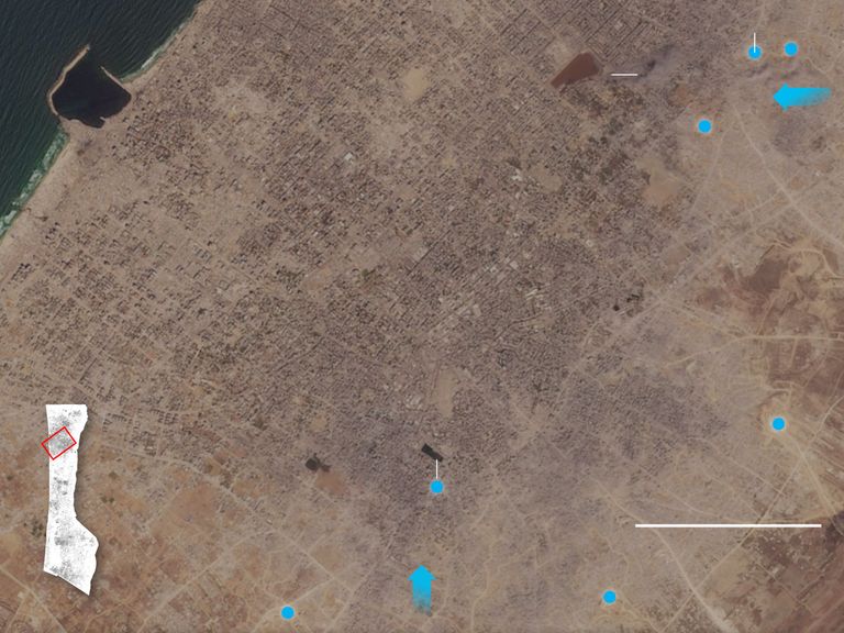 دبابات إسرائيلية في محيط مدينة غزة