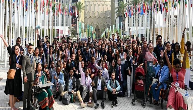 جانب من مشاركة الشباب في مؤتمر الأطراف COP28