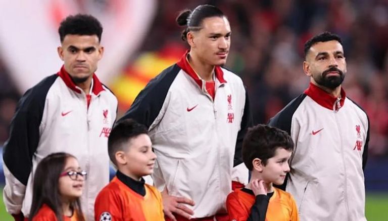 صلاح مع نونيز ودياز في ليفربول