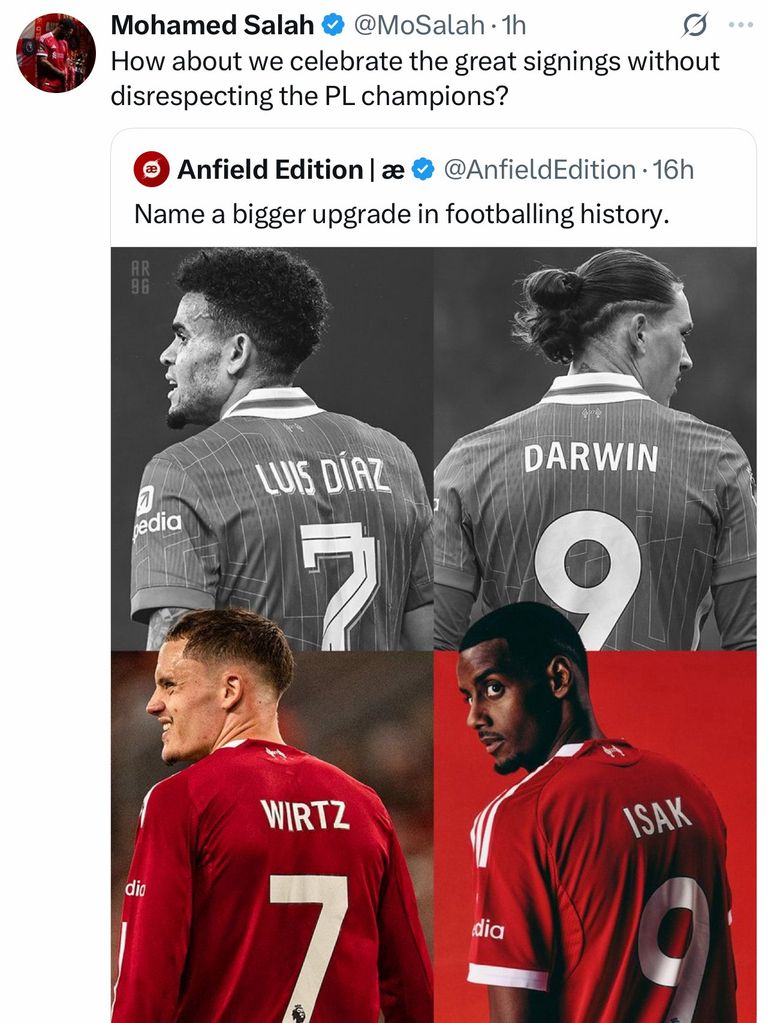 صلاح مع نونيز ودياز في ليفربول