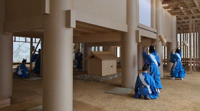 مراحل إنشاء جناح اليابان في إكسبو إكسبو أوساكا 2025