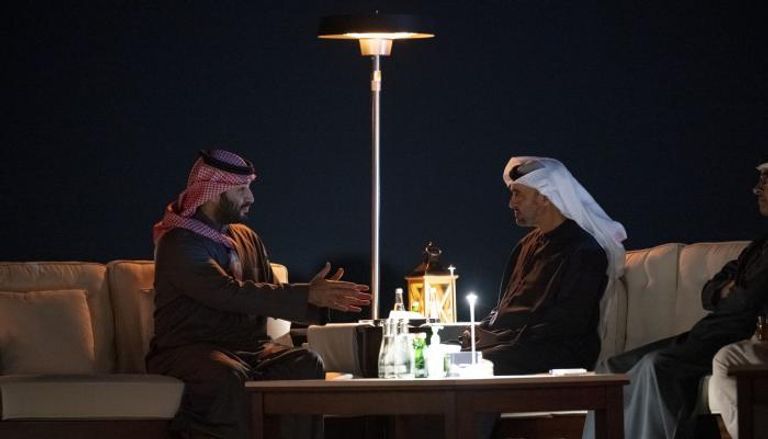 الشيخ محمد بن زايد آل نهيان لدى وصوله إلى السعودية