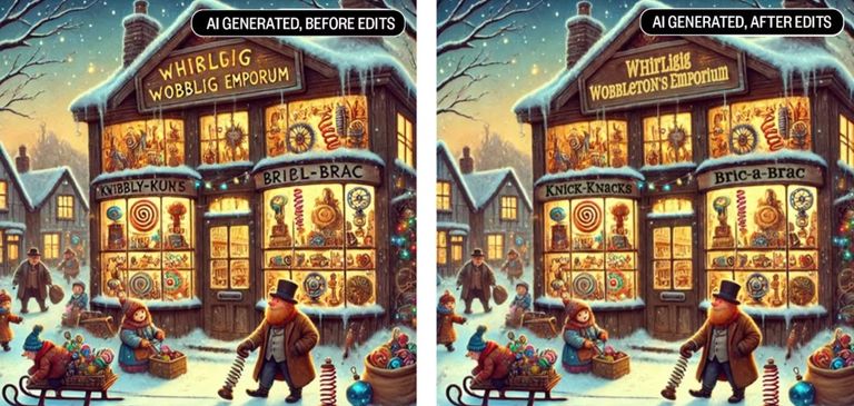 لقطات قبل وبعد التدخل البشري للتعديل على الذكاء الاصطناعي أصبح التدخل البشري للتعديل على الذكاء الاصطناعي شائعا