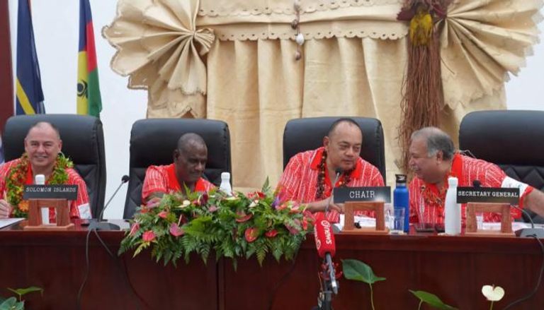 جانب من اجتماعات منتدى جزر المحيط الهادئ 2024