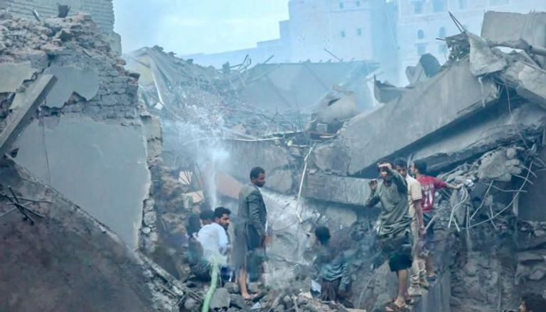 مبنى التوجيه المعنوي بعد تدميره بغارات إسرائيلية