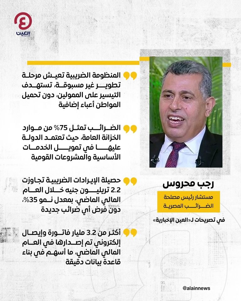 رجب محروس مستشار رئيس مصلحة الضرائب المصرية