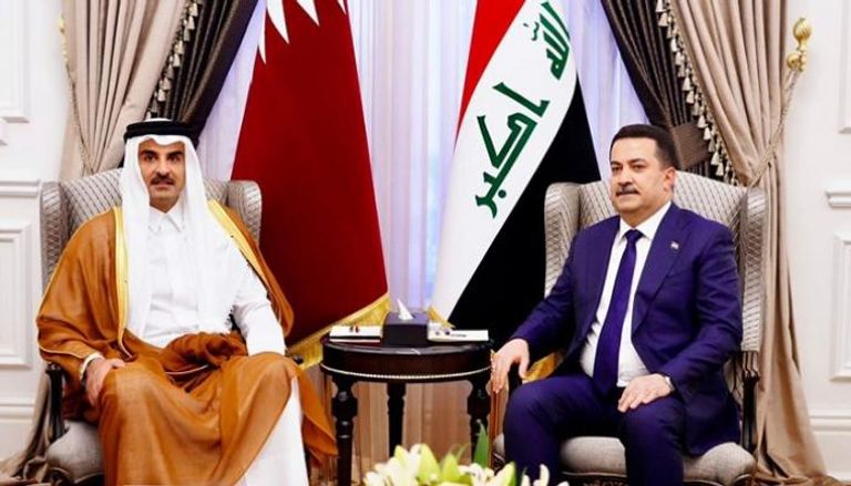 السوداني خلال لقاء سابق مع أمير قطر