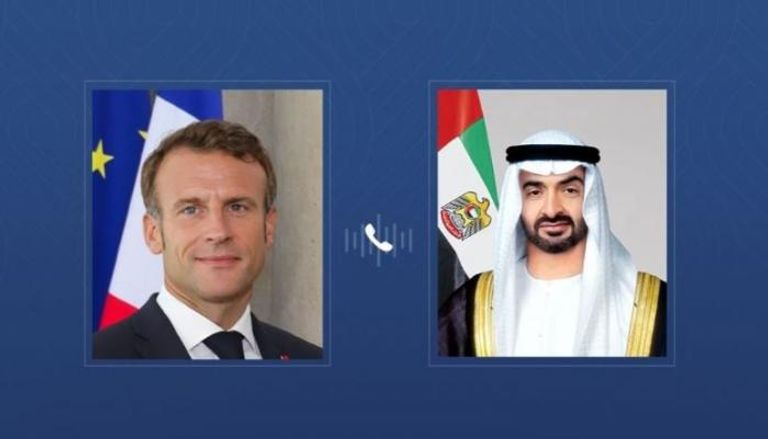 اتصال هاتفي بين الشيخ محمد بن زايد آل نهيان والرئيس الفرنسي