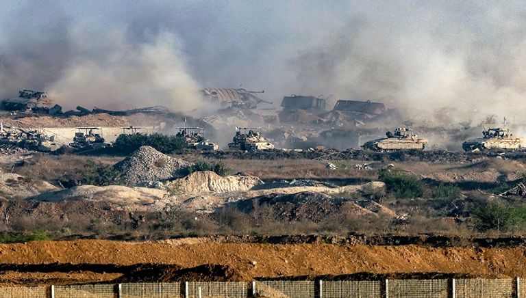 عناصر من الجيش الإسرائيلي على تخوم غزة