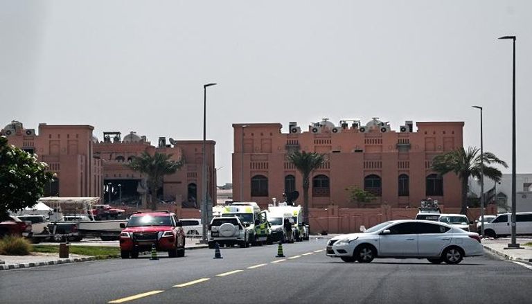 المبنى الذي تعرض للهجوم الإسرائيلي في قطر