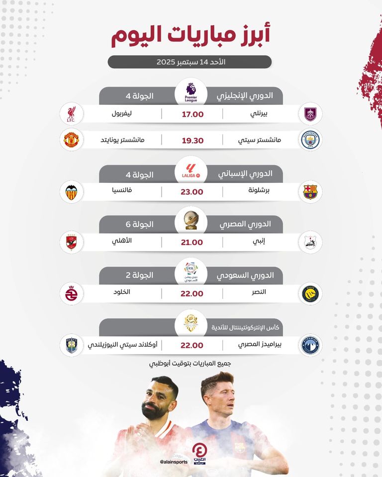 مباريات اليوم