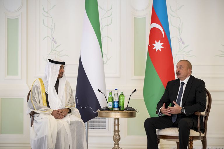 الشيخ محمد بن زايد آل نهيان لدى وصوله جورجيا