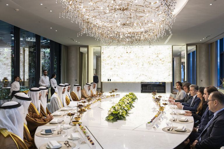 رئيس دولة الإمارات والرئيس الفخري للحزب الحاكم في جورجيا