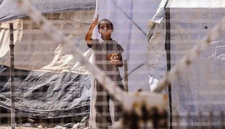 مخيم الهول المحتجز فيه عائلات عناصر داعش